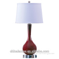 modern two red glass table lamp for hotel lobby reception